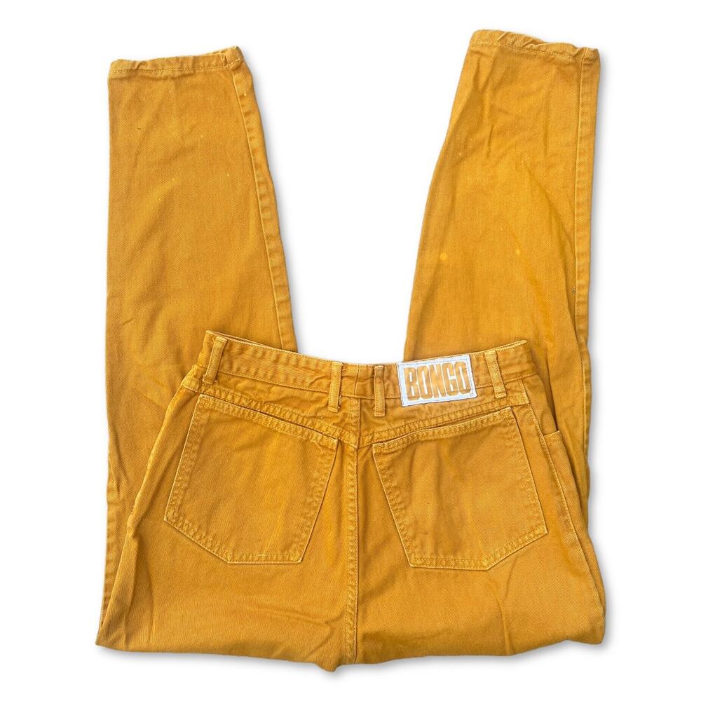 Vintage 90s BONGO Yellow Button Fly Mom Jeans‎ 28” Petite Short